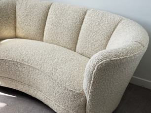 Danish curved sofa